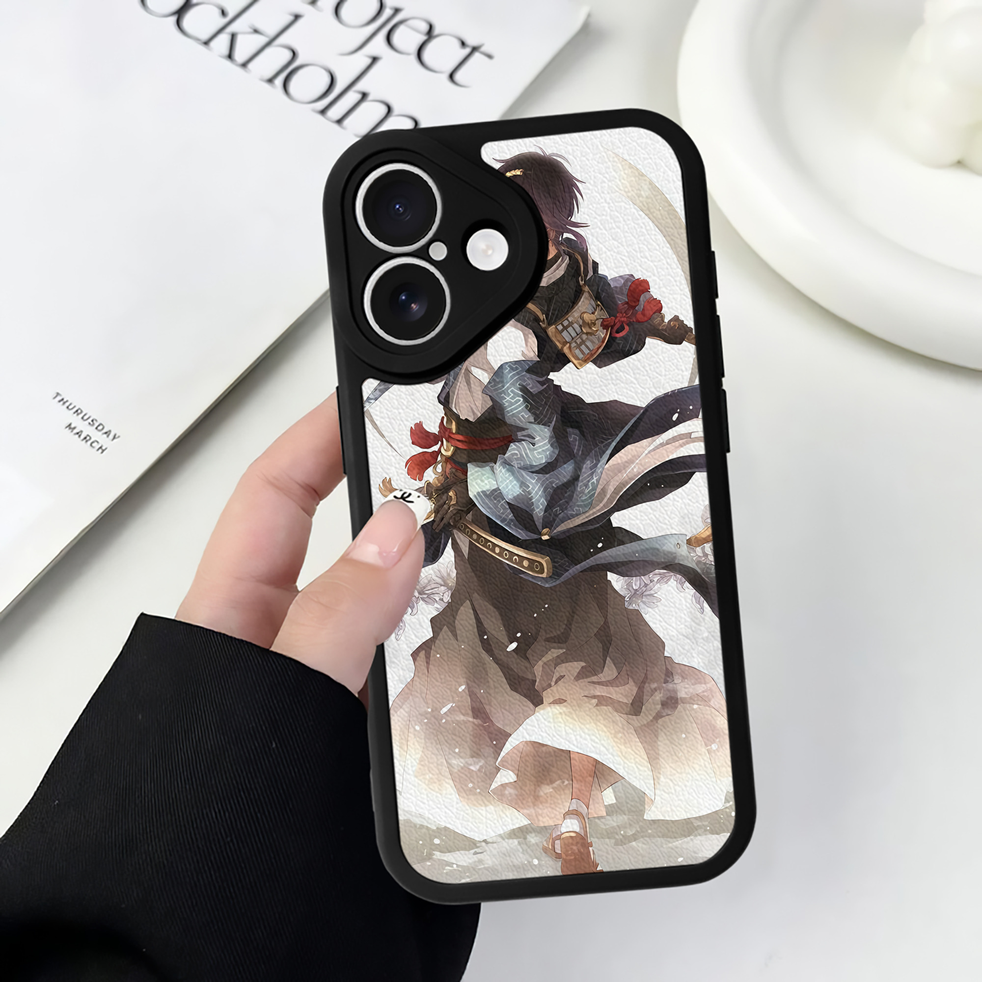 （画像用） 刀剣乱舞 Touken Ranbu 【iPhone 16シリーズ対応】シリコンスマホケース（レザー調） 材質：シリコン